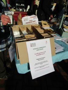 box of seeds at farmers market