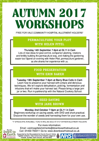 Vale Allotments 2017 Workshops